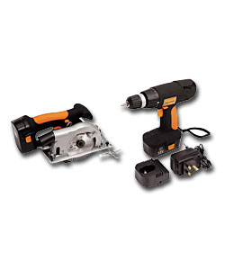 2 Piece Combination Drill & Circular Saw Kit