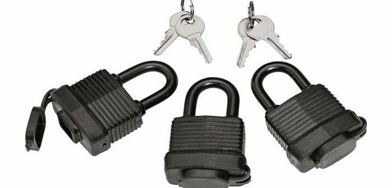 Challenge 3 Piece Weatherproof Padlocks Set