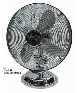 Chrome Desk Fan 10in