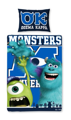 135 x 200 cm Disney Monsters University Single Panel Duvet Set, Multi-Colour