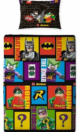 135 x 200 cm Lego Batman Cards Single Rotary Duvet Set