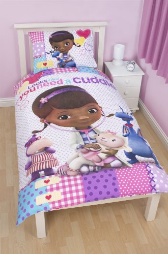 Disney Doc McStuffins Patch Single Panel Duvet Set, Multi-Colour