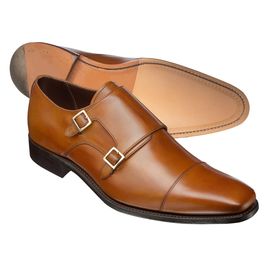 Cedar Cambridge Calf Leather Twin Buckle Monk