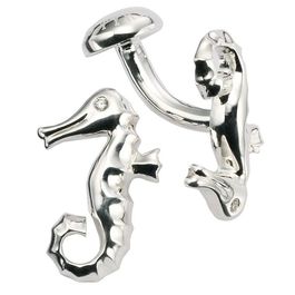 Silver Sea Horse Ladies Cufflinks