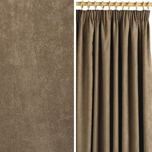 Pencil Pleat Curtains- Coffee- W274 x Drop 183cm