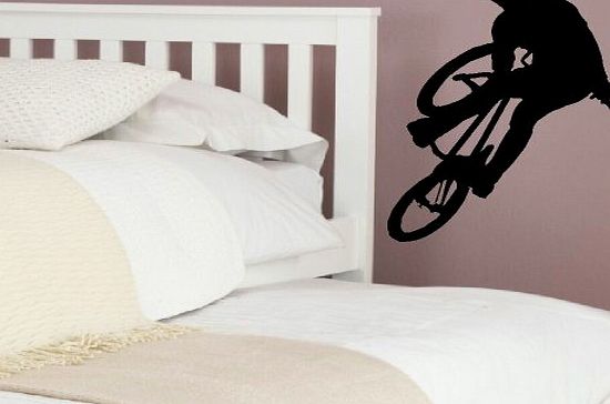 (L)LARGE GIANT BMX BIKE CHILDRENS BEDROOM WALL MURAL GIANT ART STICKER VINYL DECAL (Large) 680mmH 470mmW