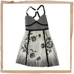 Strap Dress Black/White