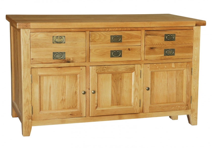 Chiltern Grand Oak 3 Deep Drawer Sideboard