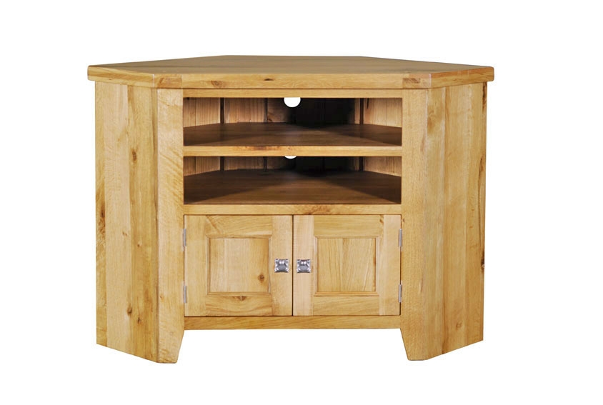 Oak Corner TV Unit