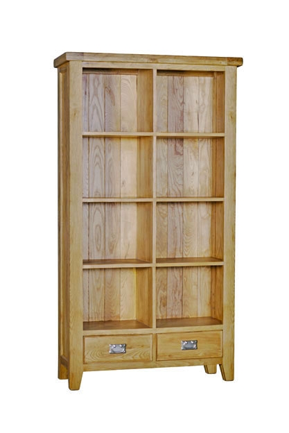 Chiltern Oak Large Bookcase with 2 Drawers