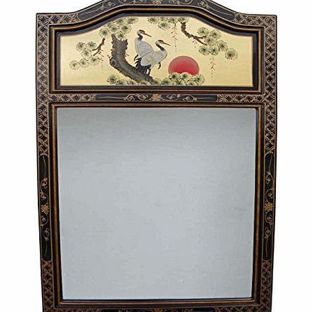 China Warehouse Direct Gold Leaf Rectangular Mirror, Oriental Chinese Furniture