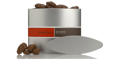 Chilli Pecan Gift Tin from Kshocolat