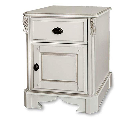 Beau White Bedside Cabinet