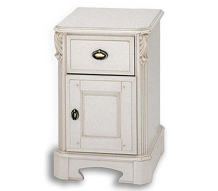 Beau White Narrow Bedside Cabinet