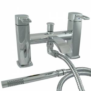 Designer Bath Shower Mixer Curved Spout &