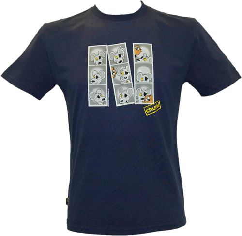 Men` Navy Dangermouse Passport T-Shirt from Chunk