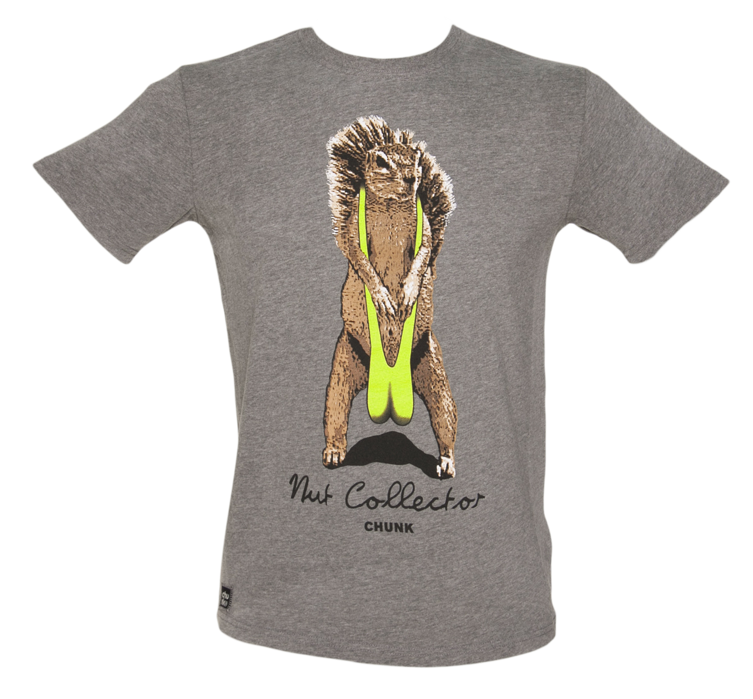 Mens Grey Marl Nut Collector Mankini T-Shirt