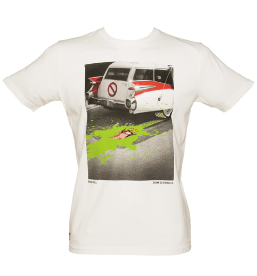 Mens Sugar White Slimy Road Kill T-Shirt