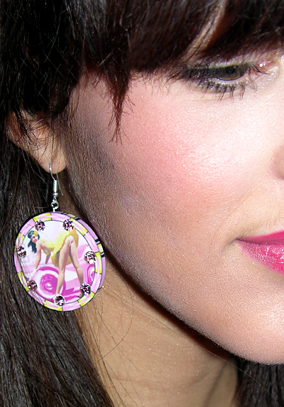 Hot Rod Girl Poker-Chip Earrings