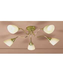 Cisco Brass 5 Light Ceiling Fitting