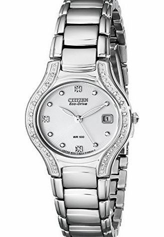 Womens EW0970-51B Silhouette Diamond Eco Drive Watch