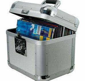 Deluxe aluminium flight case, 50 LPs.