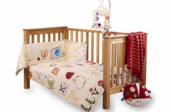 Cot Bed Quilt and Bumper Set - ABC