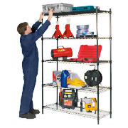 CS5000B 5 shelf boltless wire shelving