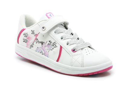 Jnr Skaterbabe White Combi Leather