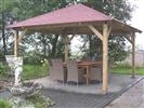 Classic Open Pergola: 4.3 x 4.3m - With Black Roof Tiles