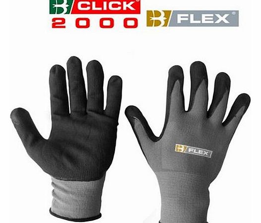 Click BF1 - NITRILE PU MIX PALM COATED GLOVE - NYLON LYCRA LINER - 8 / MEDIUM