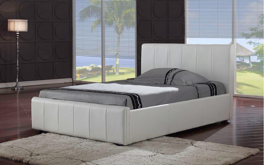 Pisa Faux Leather Bedstead, Double, Faux