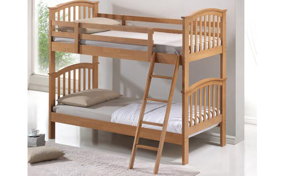 Wooden Bunk Bed, Single, 2 Pureflex