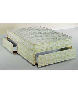 Nine Riga Medium Firm King Size Divan/2   End Drawer