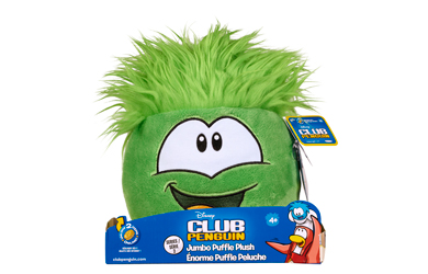 Penguin Jumbo Green Puffle Soft Toy