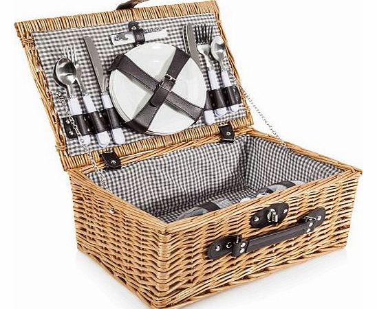 CC10002 4 Person Willow Picnic Basket