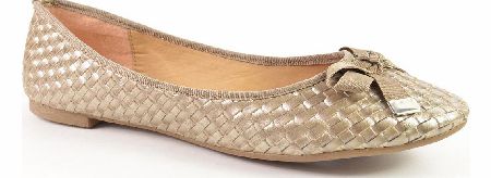 COCONEL Gold Weave Ballerina
