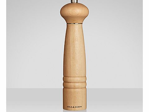 Cole and Mason Top Gourmet Beech Pepper Mill, 28cm