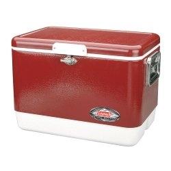 54QT Steel Cooler - Red