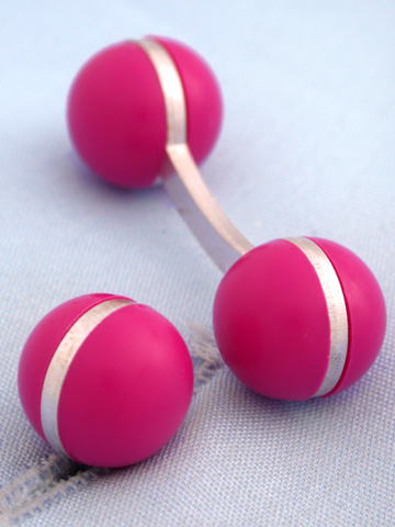 Coles Cerise Ball Cufflinks