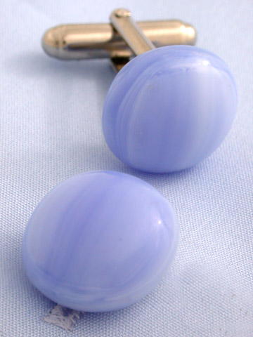 Sky Blue Tiffany Glass Cufflinks