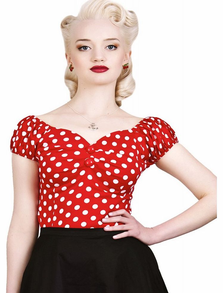 Dolores Polka Dot Top C686