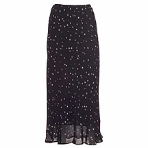 Black spot printed skirt