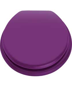 Moulded Wood Toilet Seat - Purple