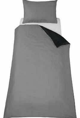 Jet Black and Smoke Grey Bedding Set