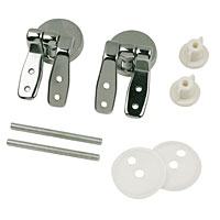 COMAP Wooden Toilet Seat Hinge Kit Chrome