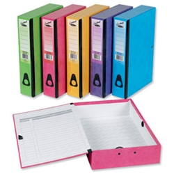 Contrast Box File Laminated Paper-lock