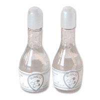 Clear/white confetti bubbles pk of 24