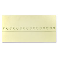 Light sage DL heart edge cheque book pocket pk of 10