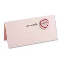 Confetti love hearts celebrate place cards